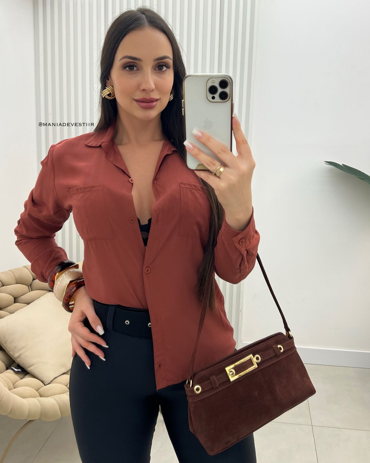 Camisa Luana Marrom 95761
