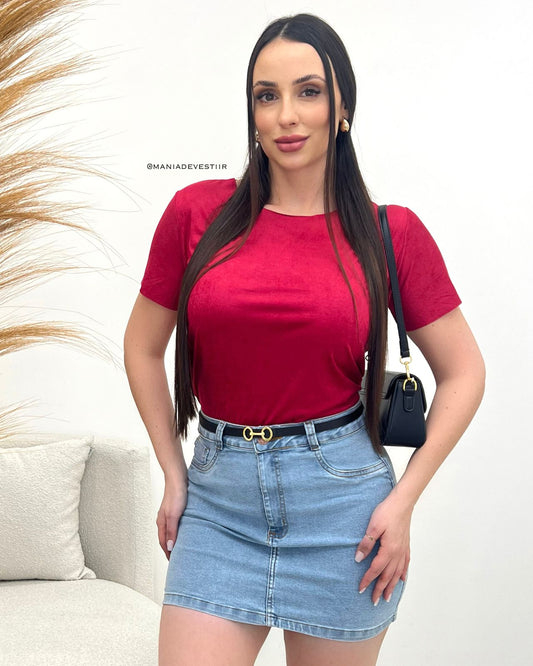 Blusa Suéde Nubia Pink 110196