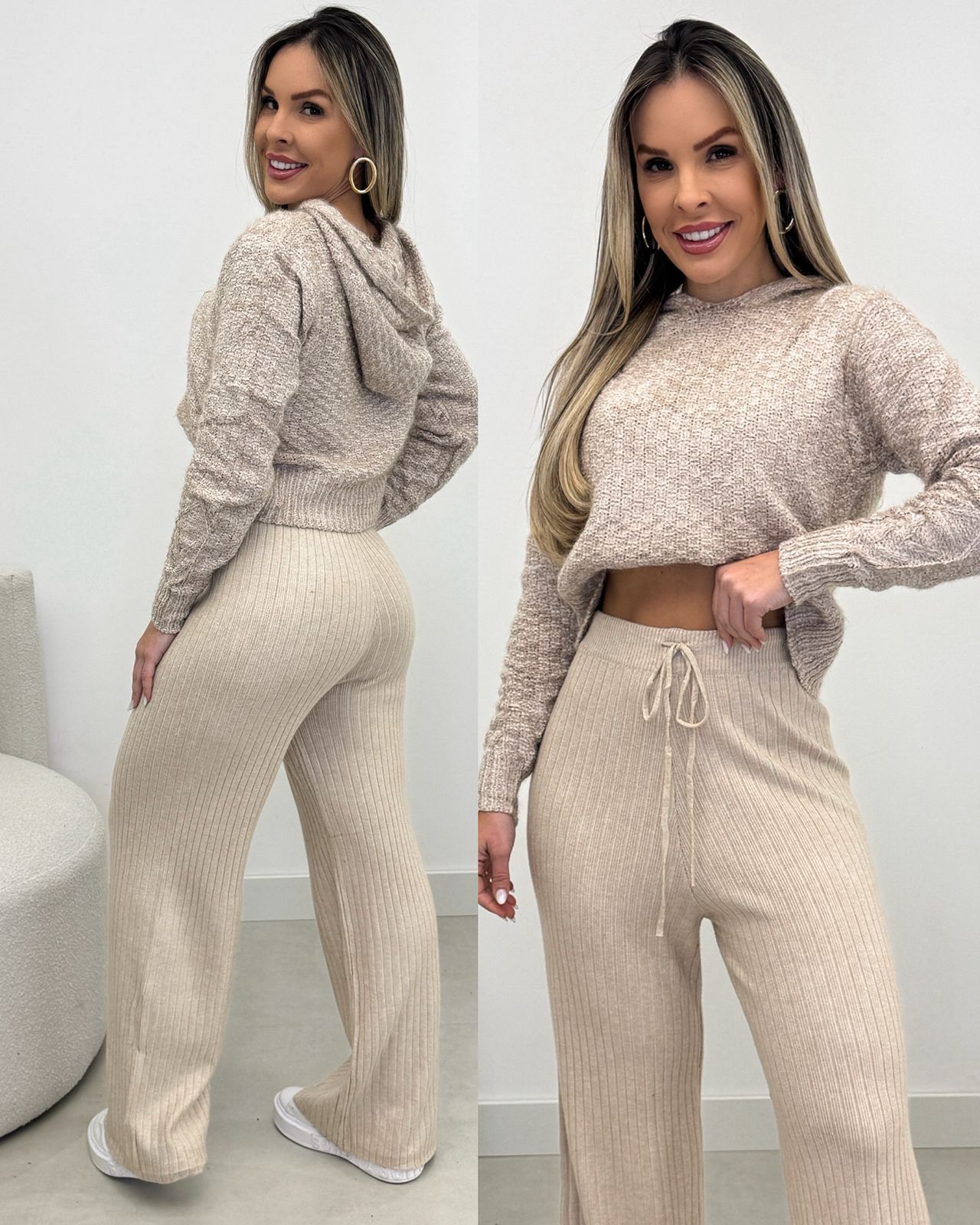 Blusa Tricô Jane Bege 104720