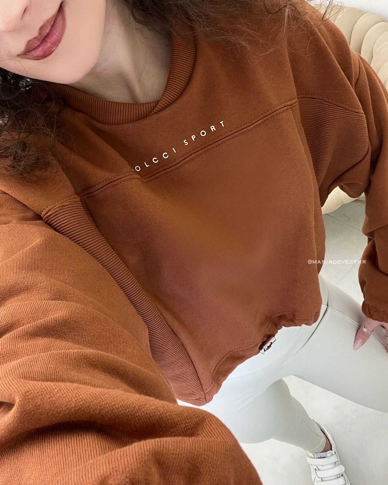 Cropped Moletom Colcci Marrom 93235