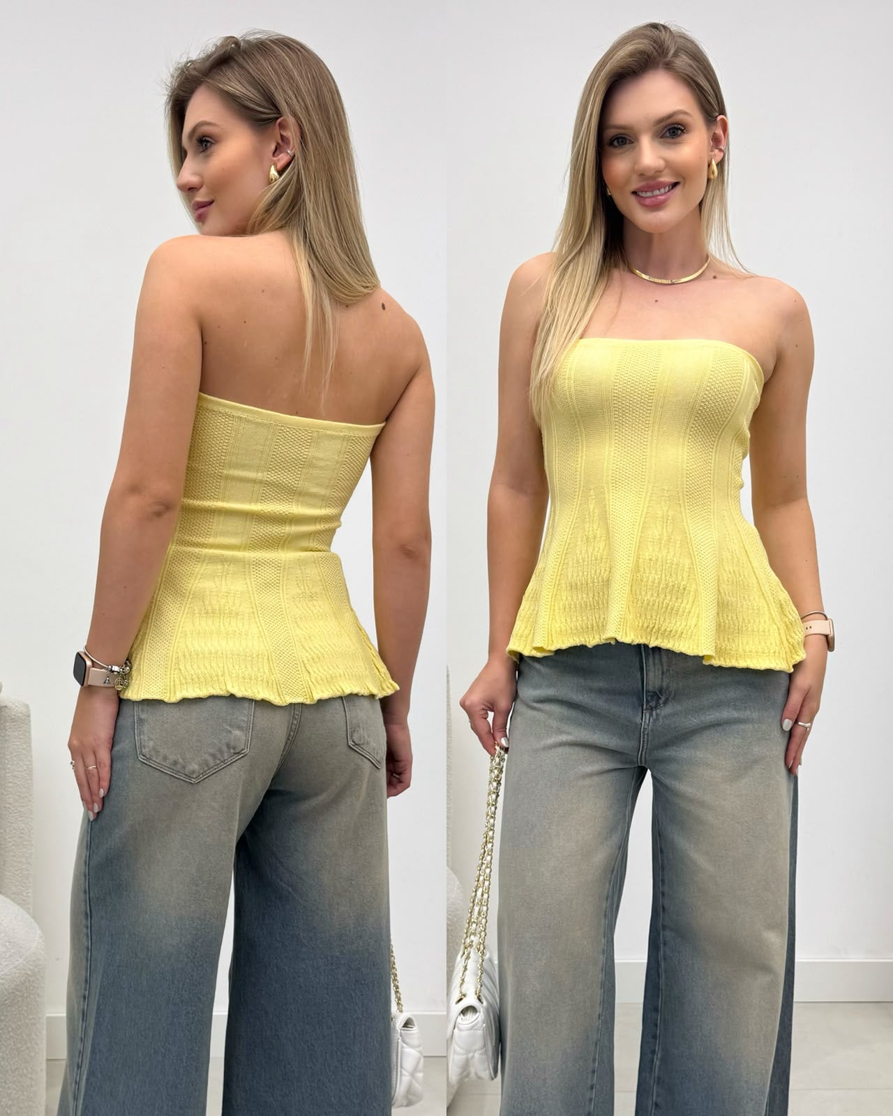 Blusa Peplum Isadora Amarelo 136248