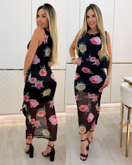 Vestido Kellem Rosas 114367