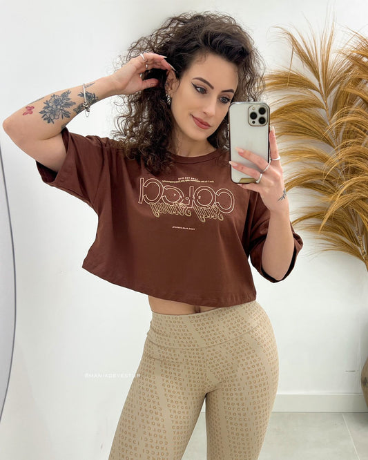 Cropped Colcci Marrom 100256