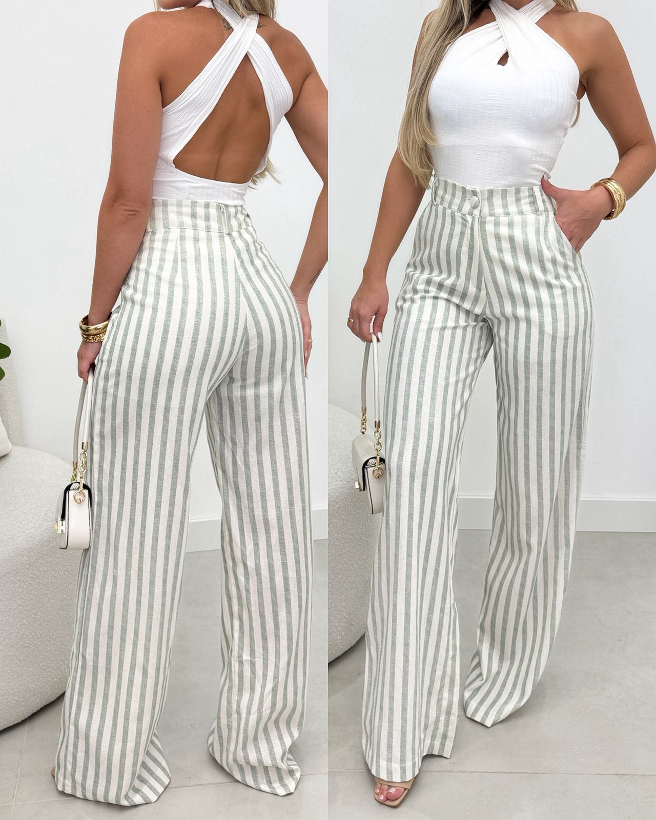 Calça Pietra Listra Verde 108285