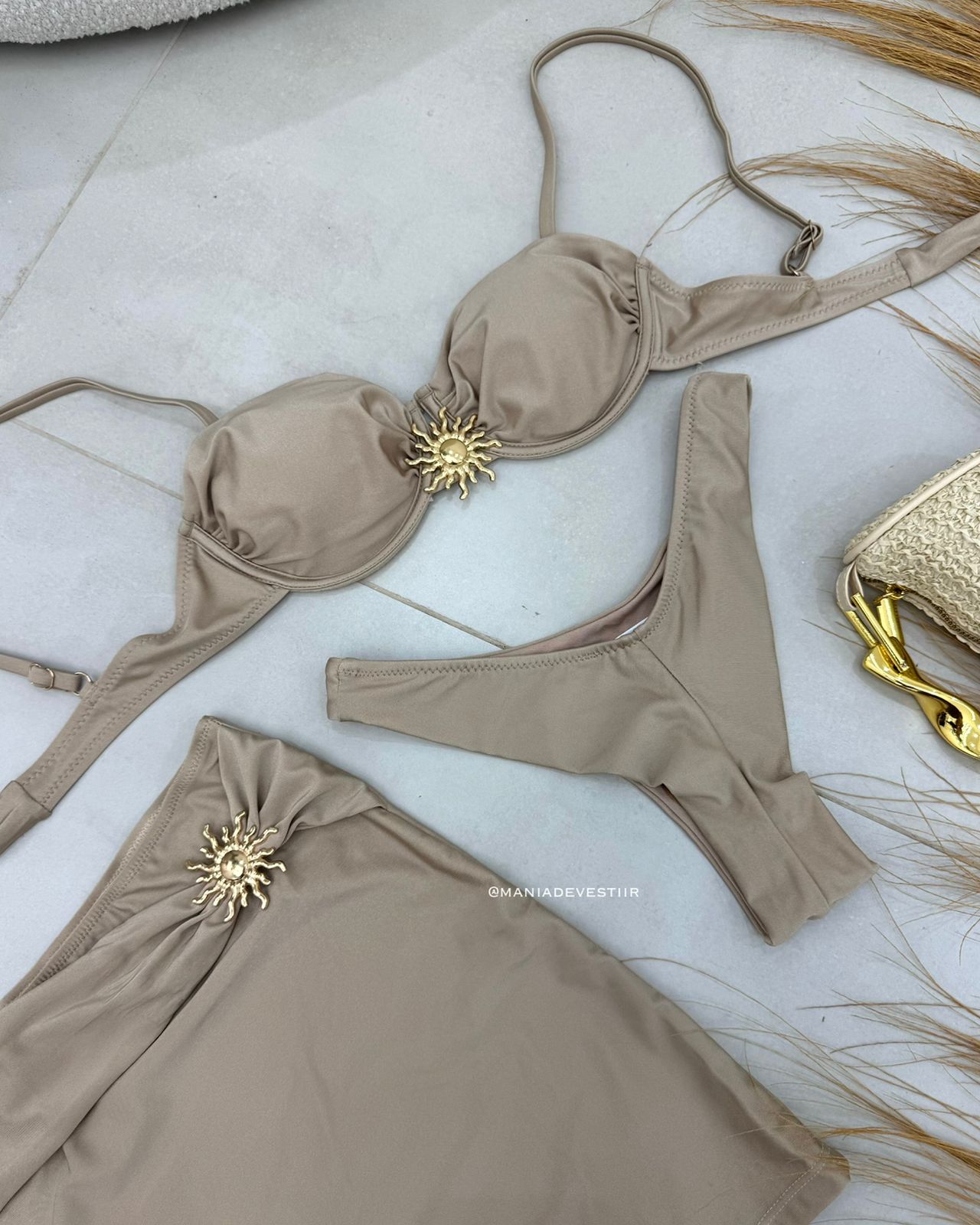 Biquíni 3 Peças Summer Bege 120614