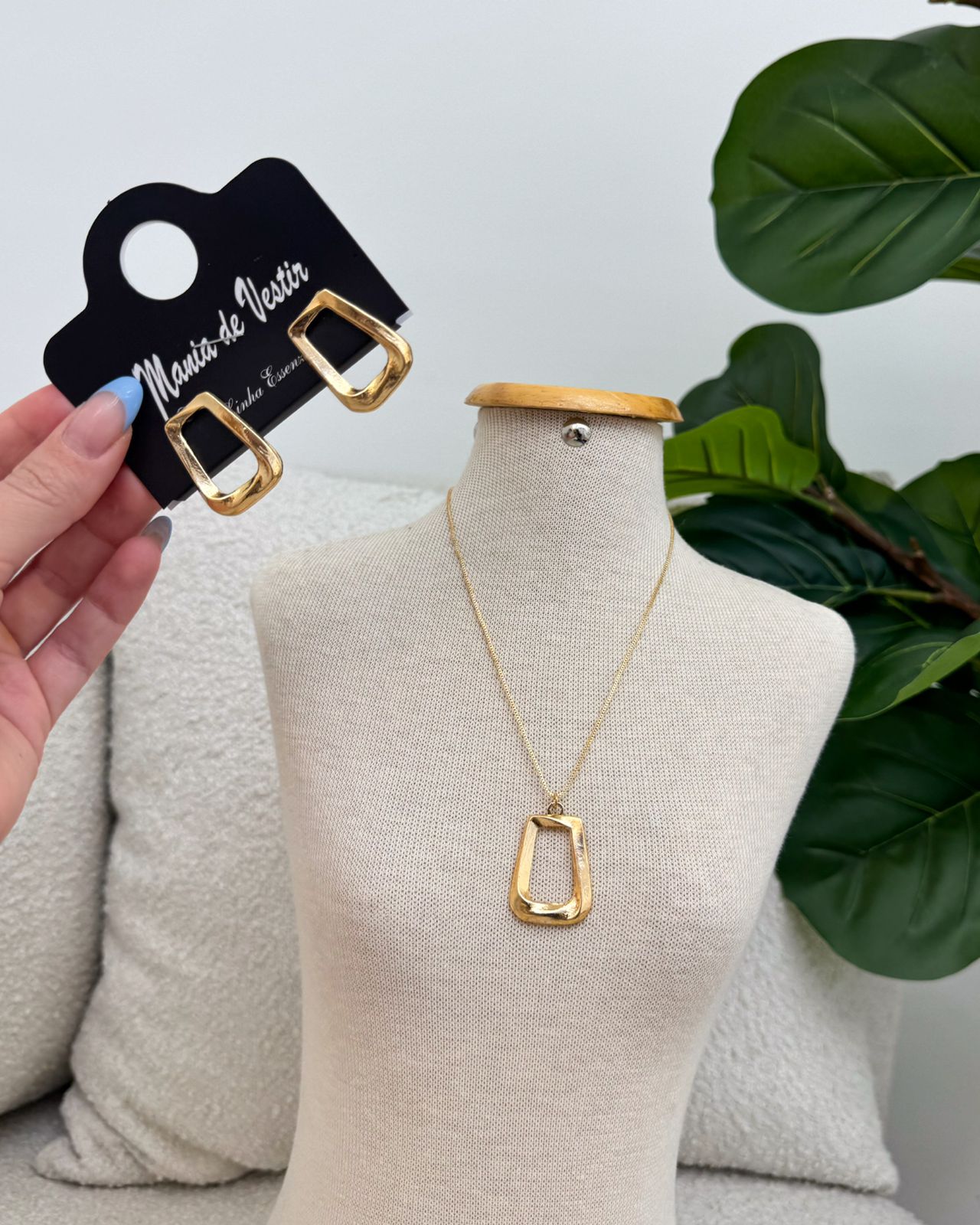 Conjunto Colar e Brinco Mania Essenza 124135