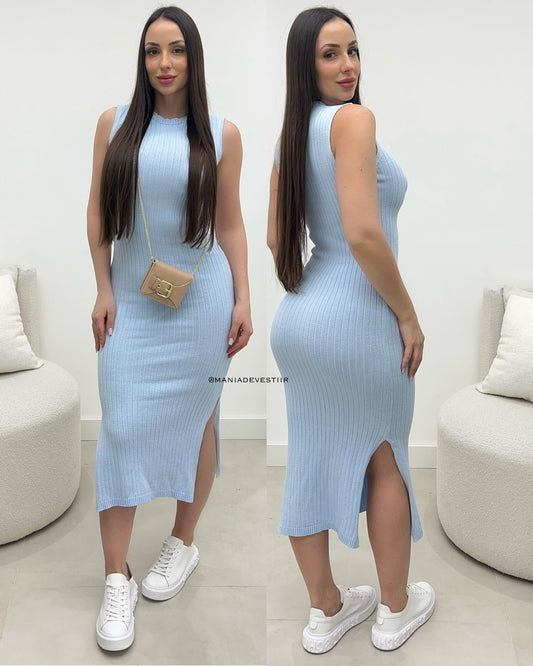 Vestido Tricô Morgana Azul 109794