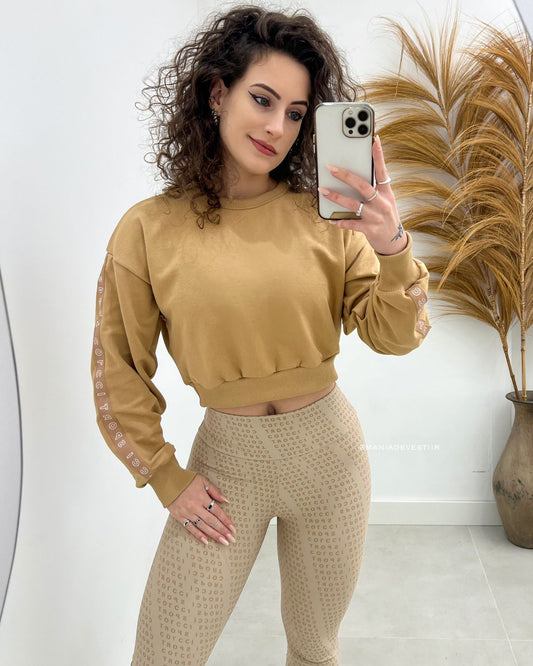 Cropped Moletom Colcci Bege 100258