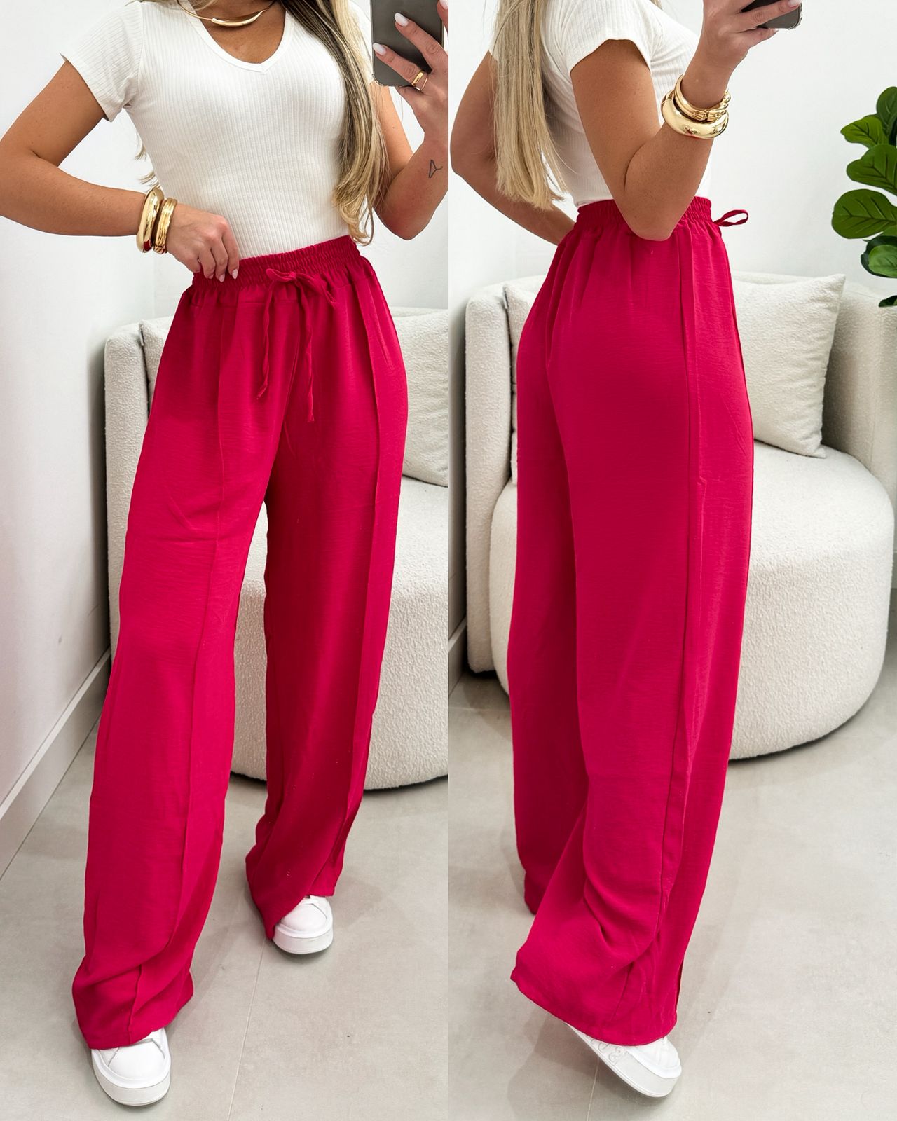 Calça Pantalona Dani Rosa Pink 109768