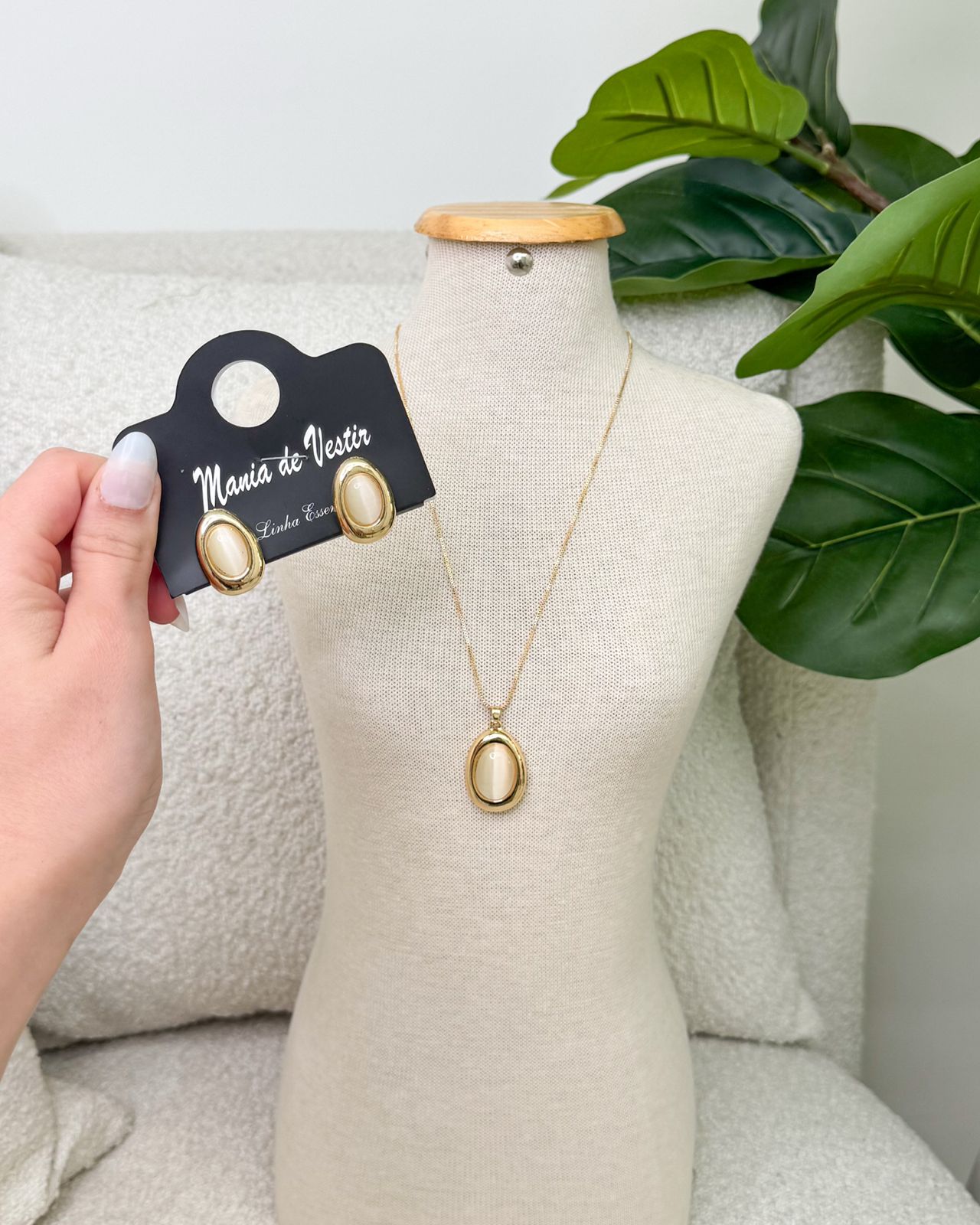 Conjunto Colar e Brinco Mania Essenza 124091