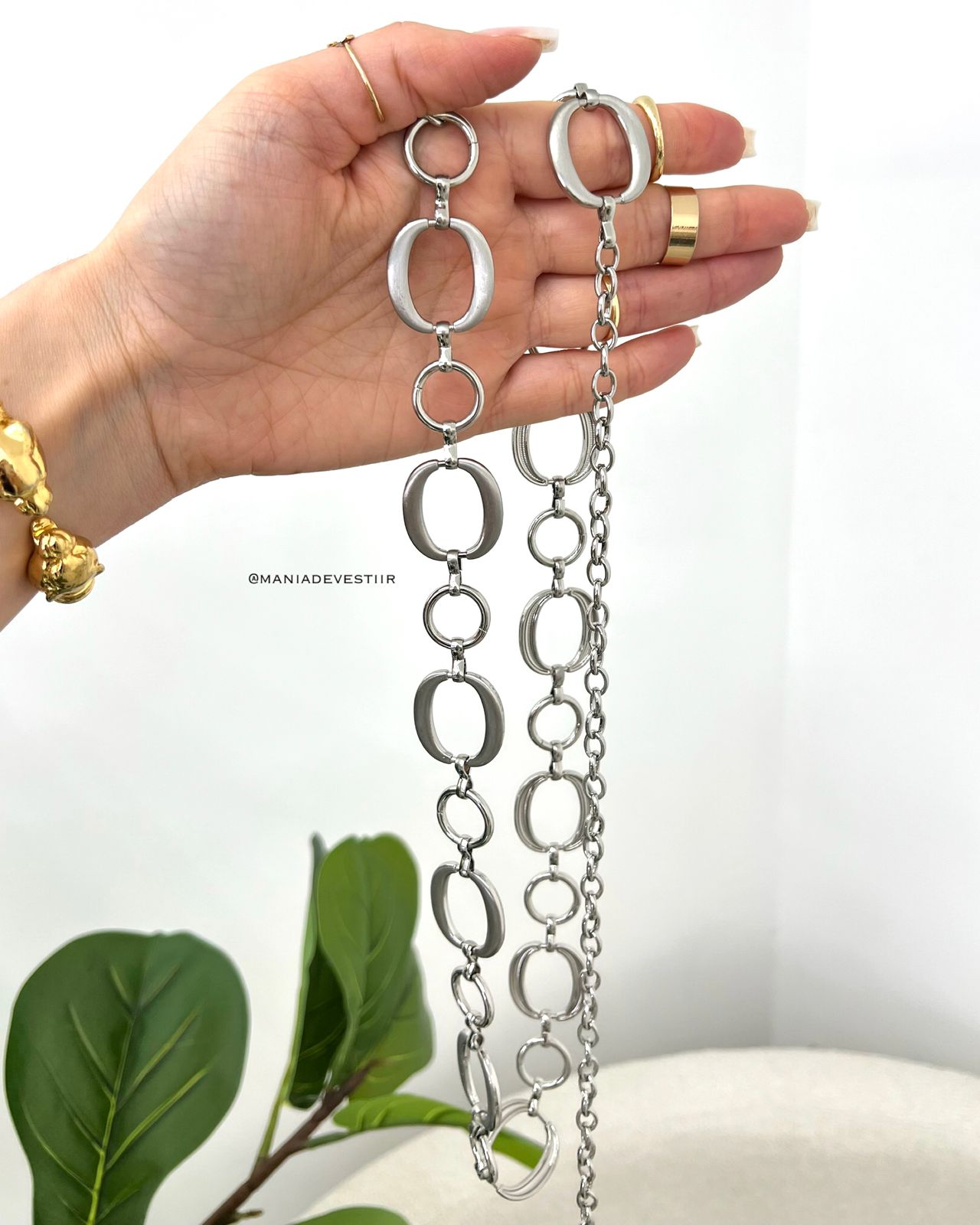 Cinto Corrente Cloe Prata 113557