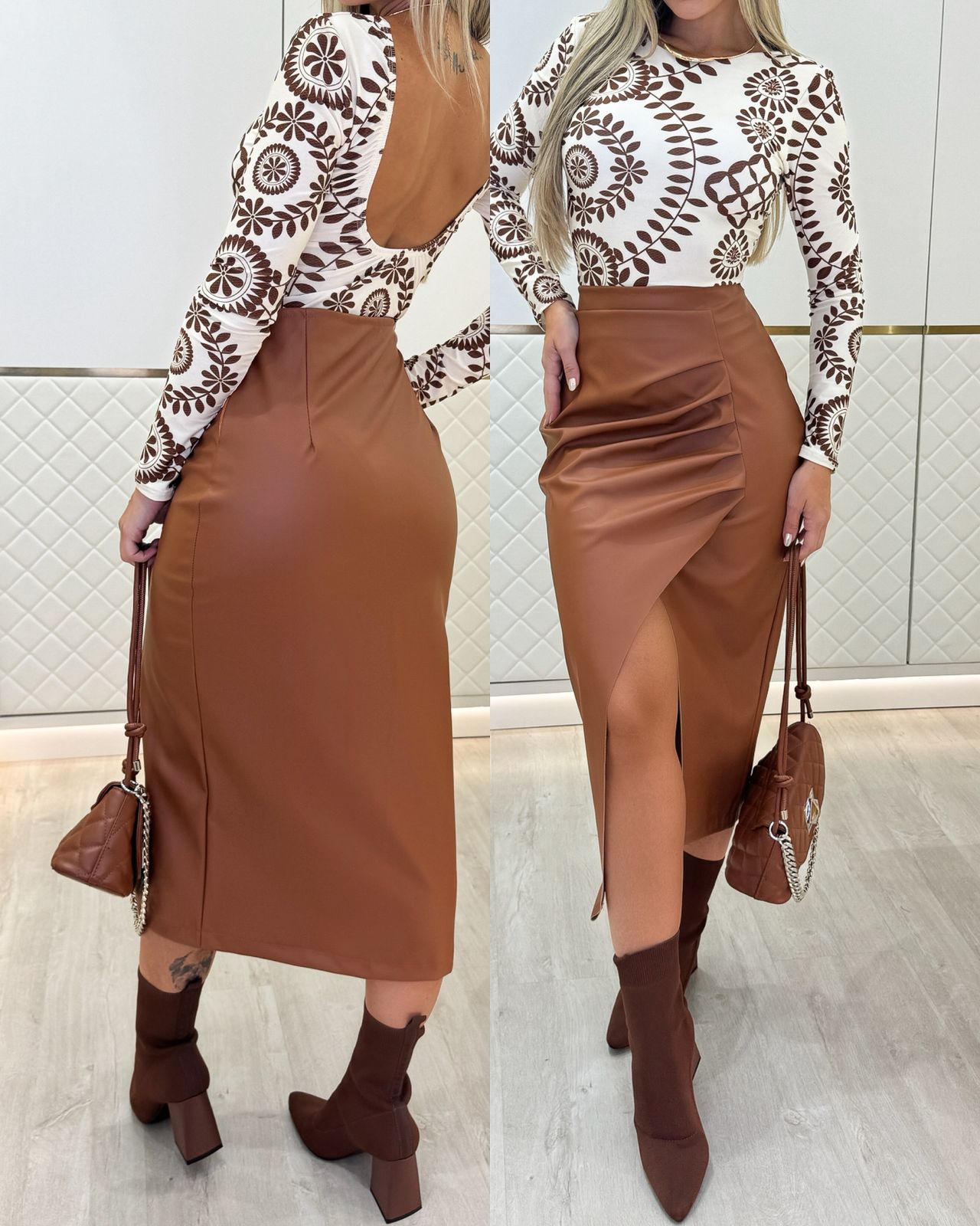 Saia Courino Laura Marrom 95908