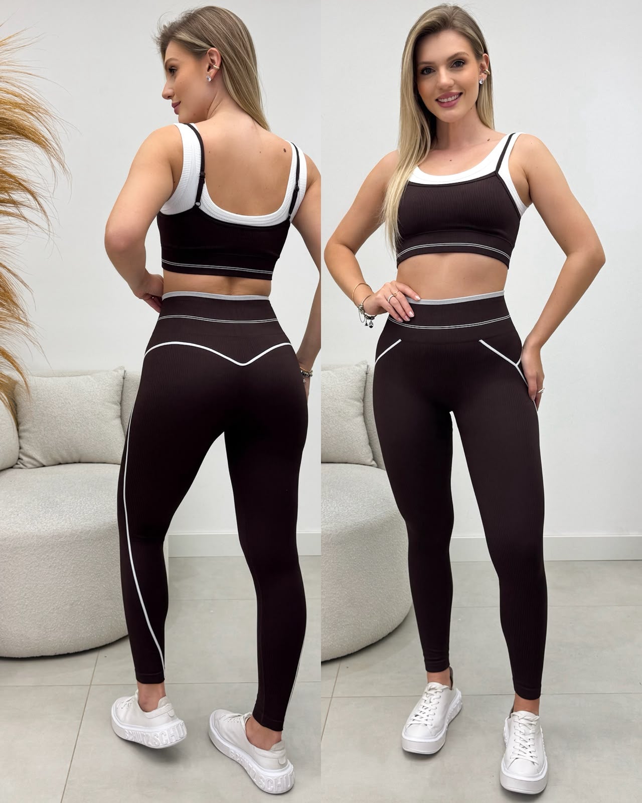 Conjunto Fitness Bruna Marrom 135661