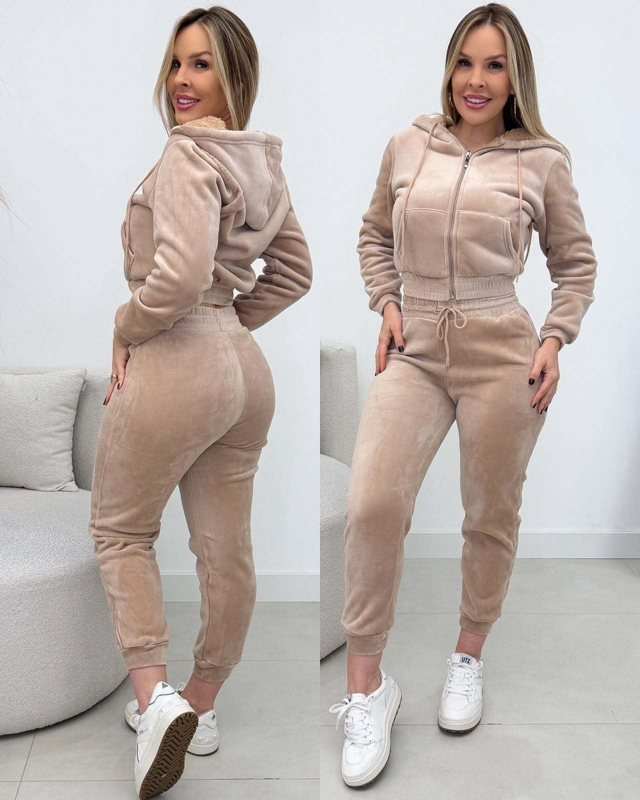 Conjunto Valeria Bege Rosado 135182