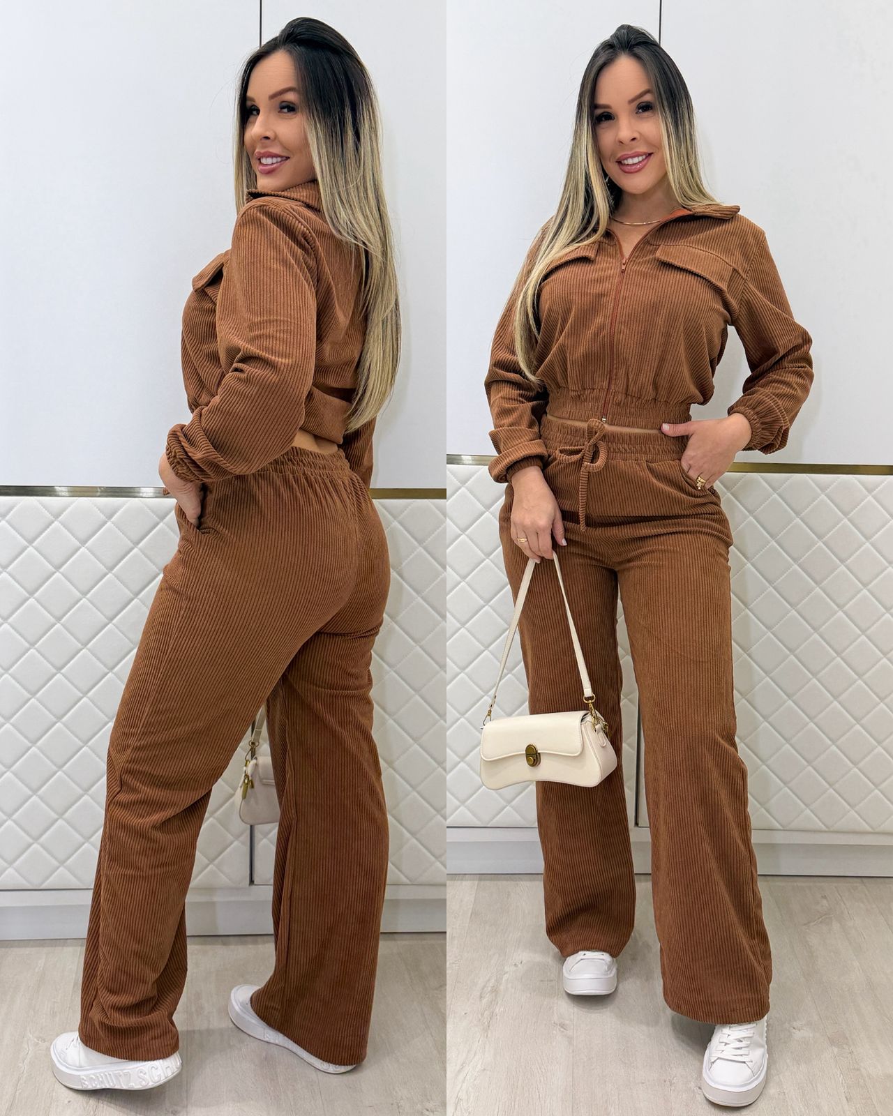 Conjunto Cotele Tamara Marrom 134076