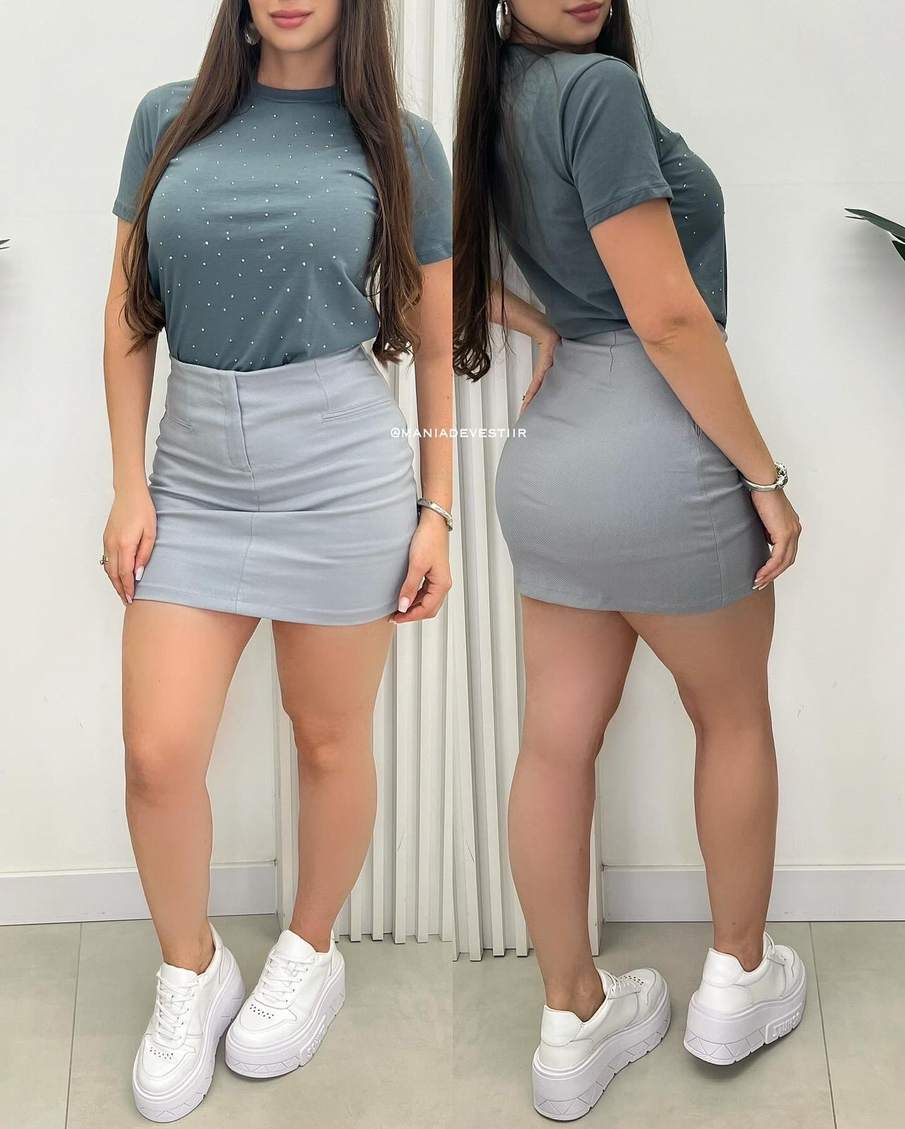 Shorts Saia Paola Cinza 60628