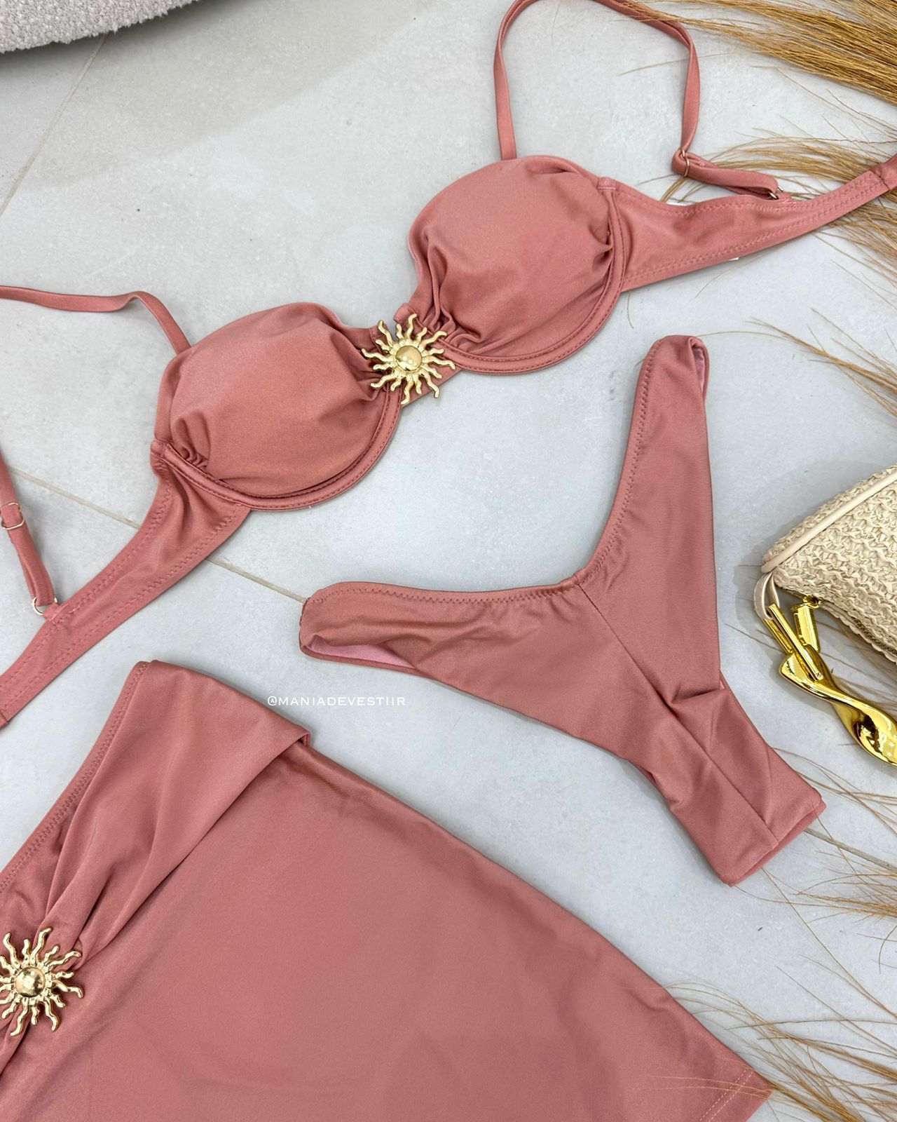 Biquíni 3 Peças Summer Rosé 120617
