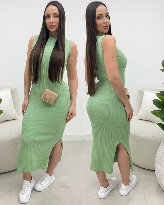 Vestido Tricô Morgana Verde 109793