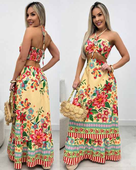 Vestido Pétala Amarelo 106924