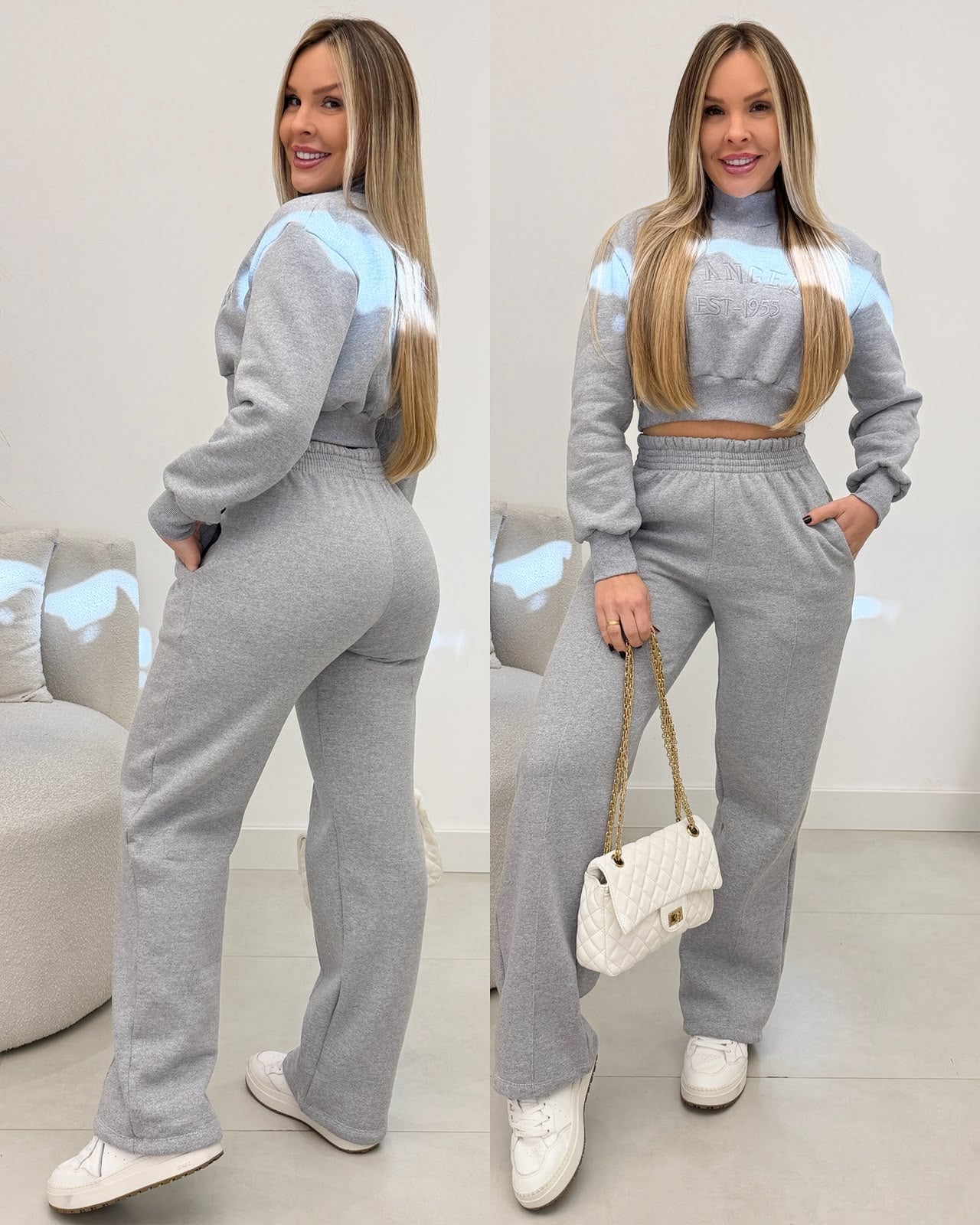Conjunto Moletom Kemily Cinza 135238