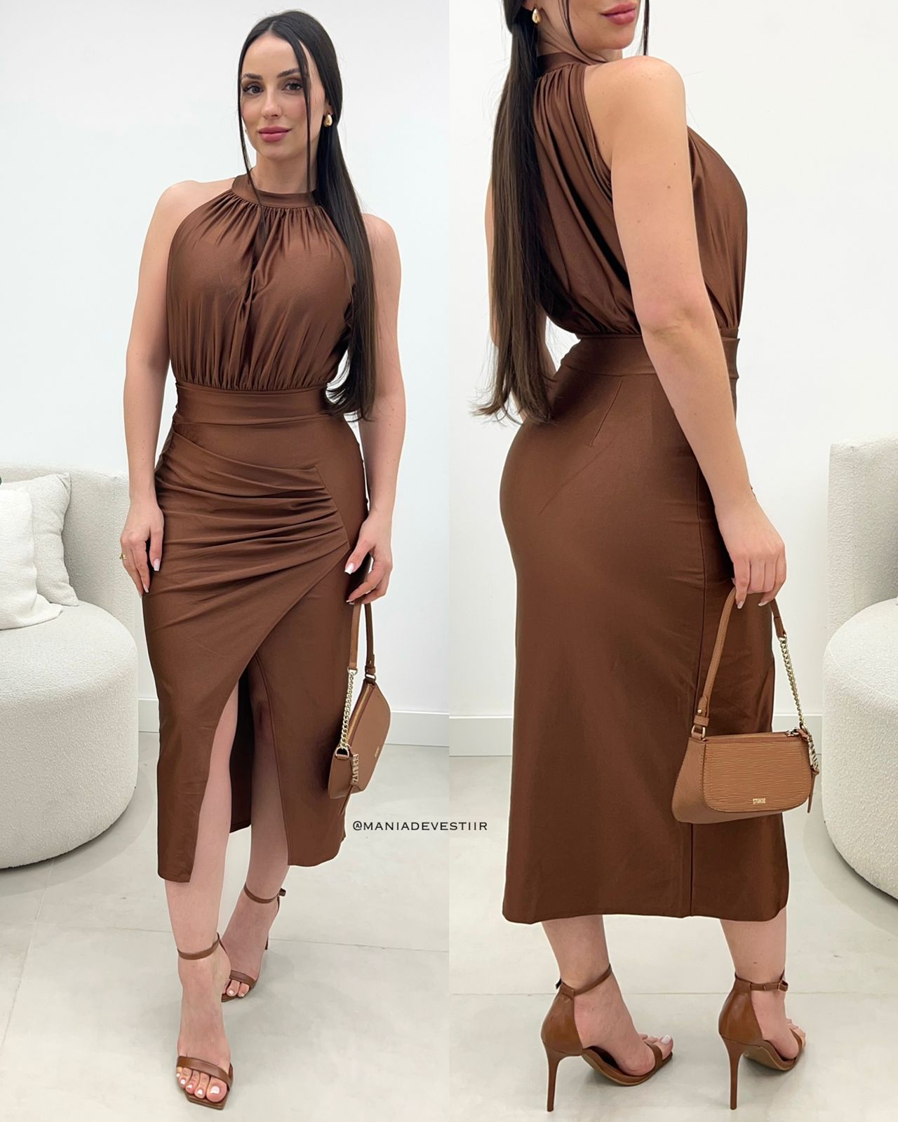 Saia Cirrê Mari Marrom 110006