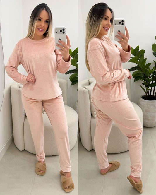 Pijama Plush Helem Rosa 133882