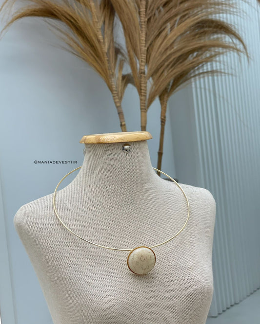 Colar Julia Dourado/Creme 96075