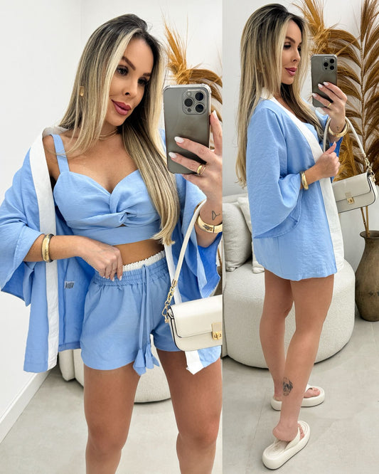 Conjunto 3 Peças Nayami Azul 113476