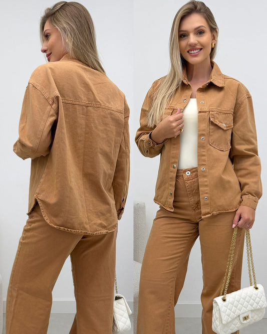 Camisa Jeans Nexo Gabriela Caramelo 127093