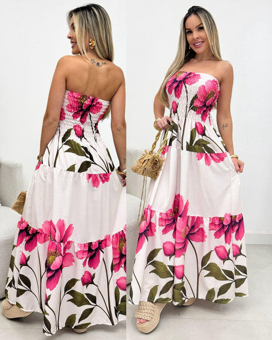 Vestido Giane Creme/Rosa 113467
