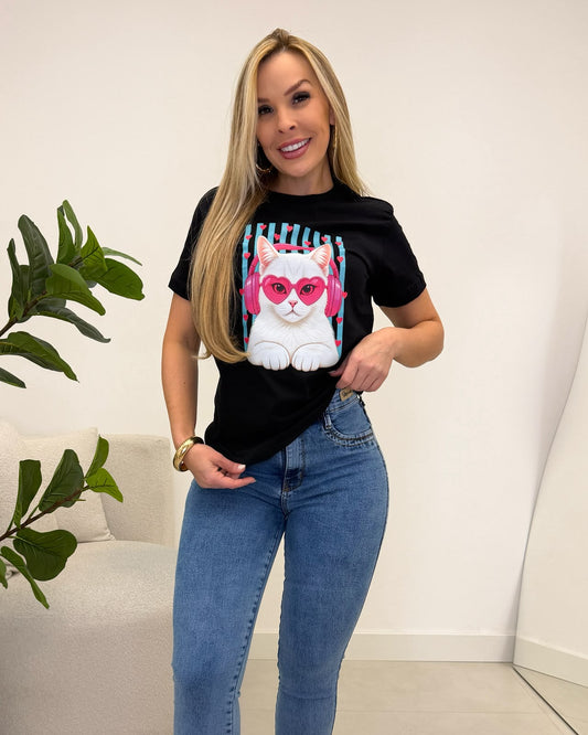 T-Shirt Cat Azul 137661