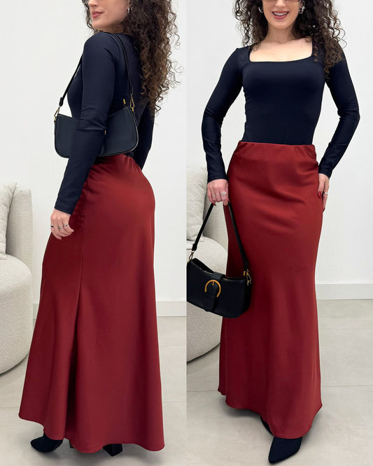 Saia Cetim Debora Marsala 133394