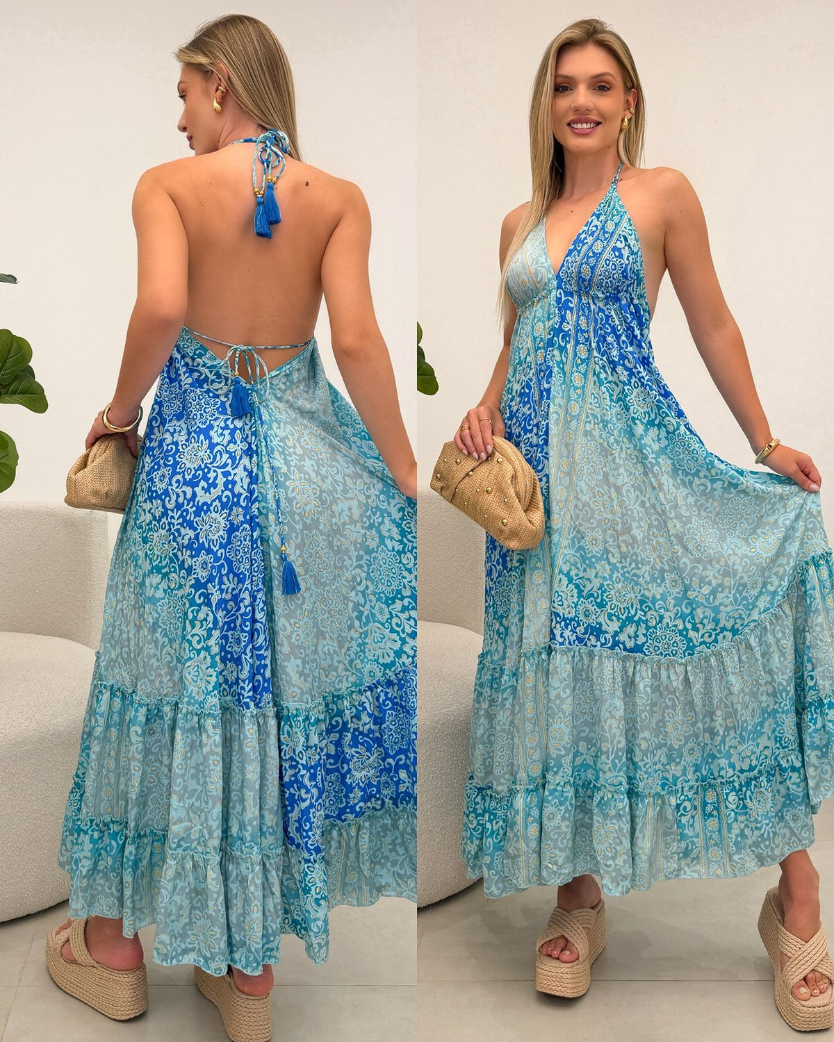 Vestido Aruna Verde/Azul 121295
