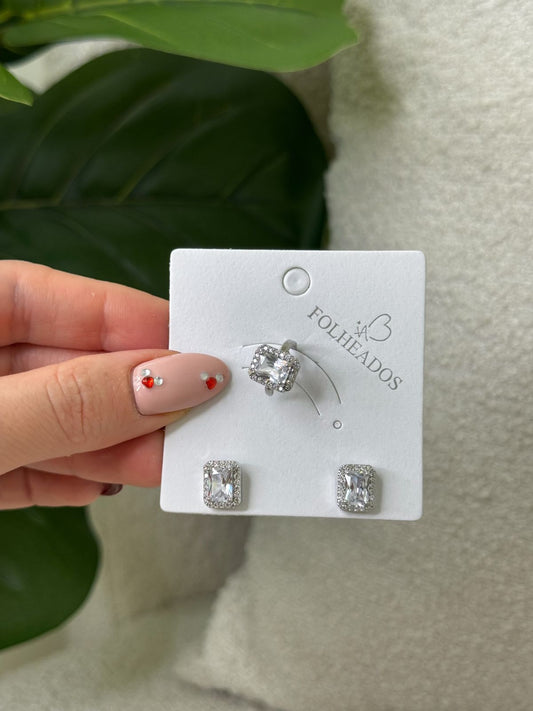 Trio de Brincos Mania Essenza Prata 124363