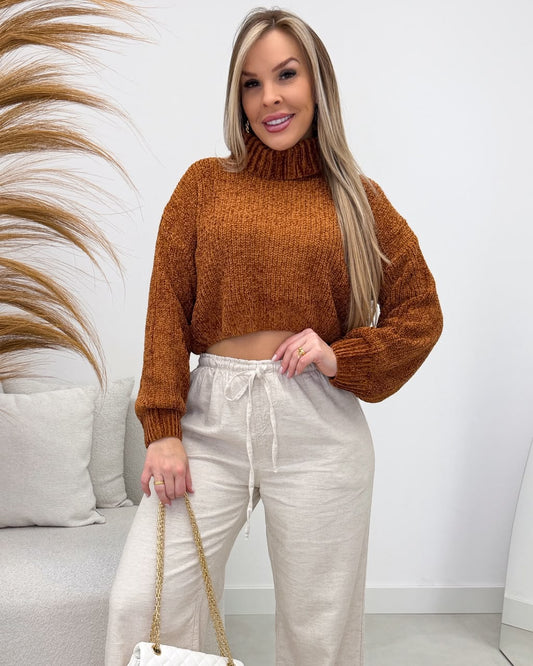Cropped Mousse Andreia Caramelo 134758