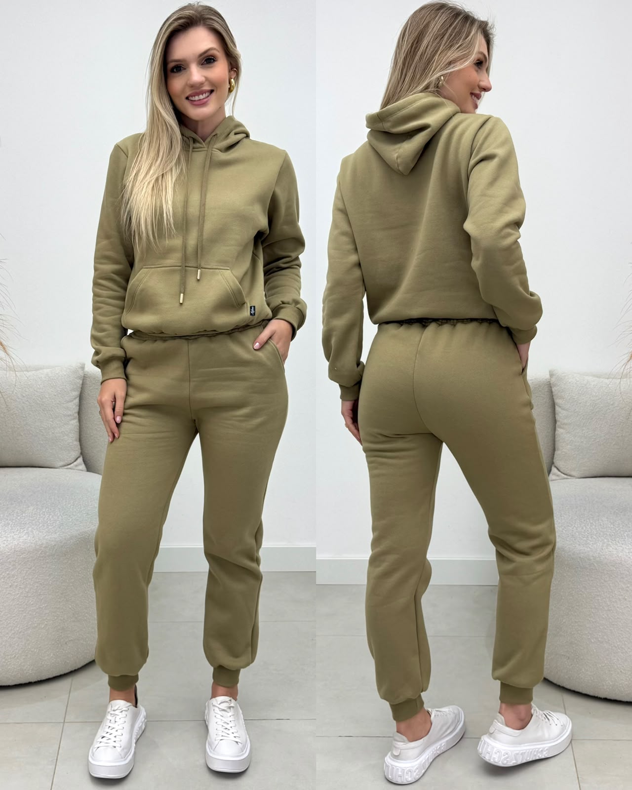 Conjunto Moletom Roberta Verde Oliva 135326