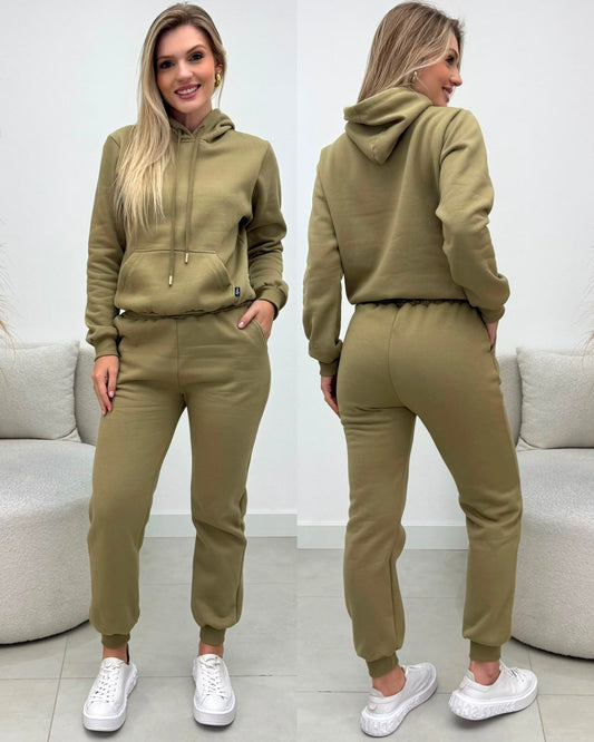Conjunto Moletom Roberta Verde Oliva 135326