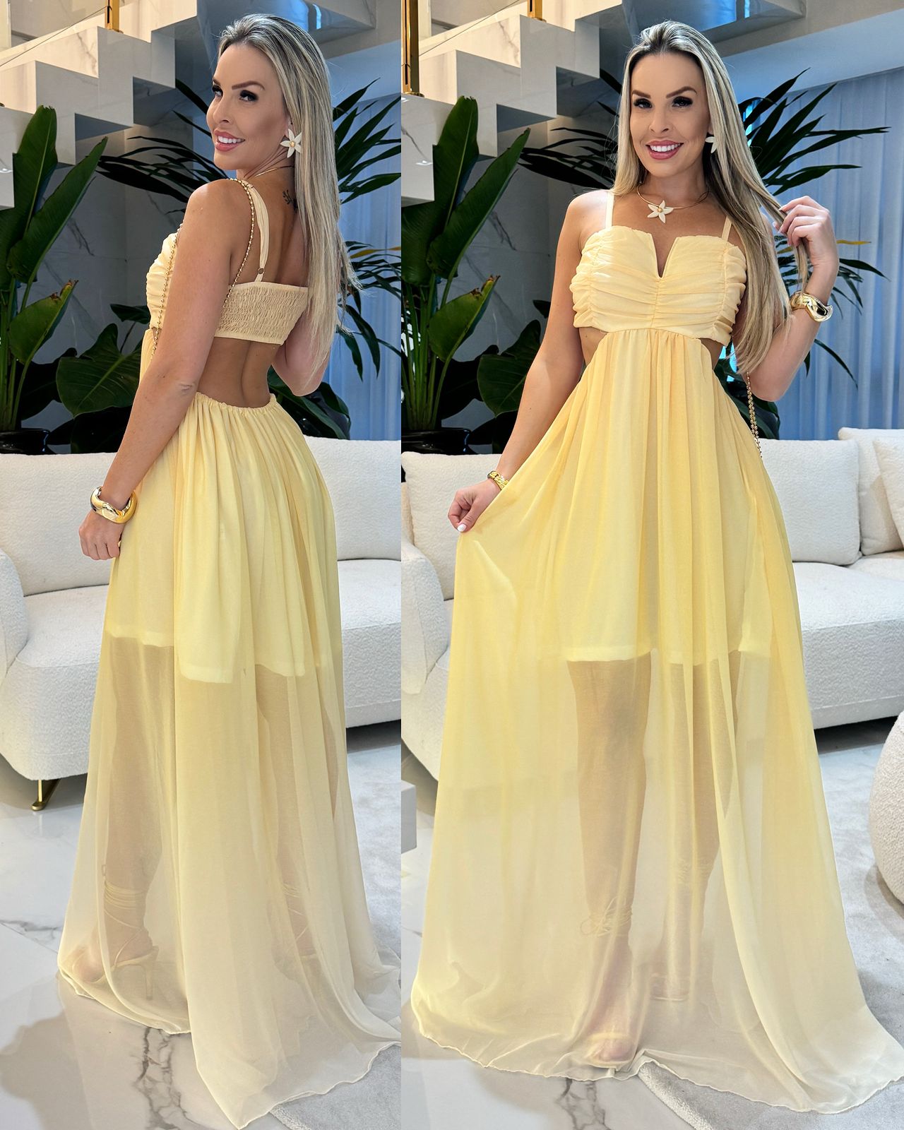 Vestido Athena Amarelo 74964