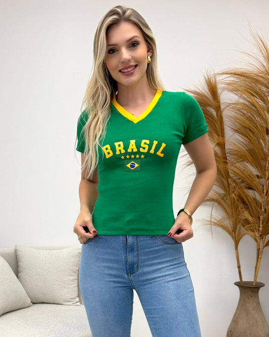 Blusinha Viviane Verde Brasil 134174