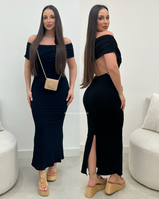 Vestido Canelado Giovana 107049