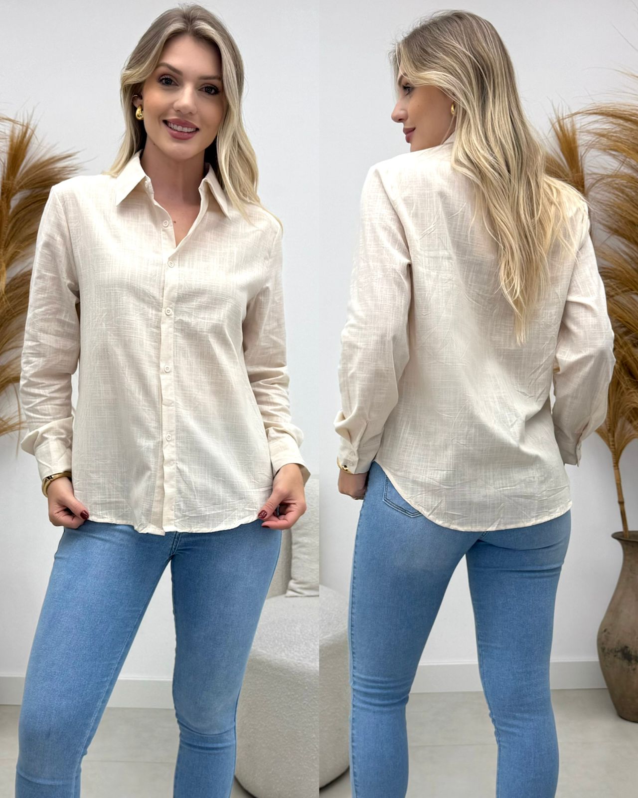 Camisa Julia Bege Claro 134229