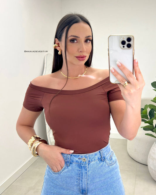 Blusa Ísis Marrom 116665