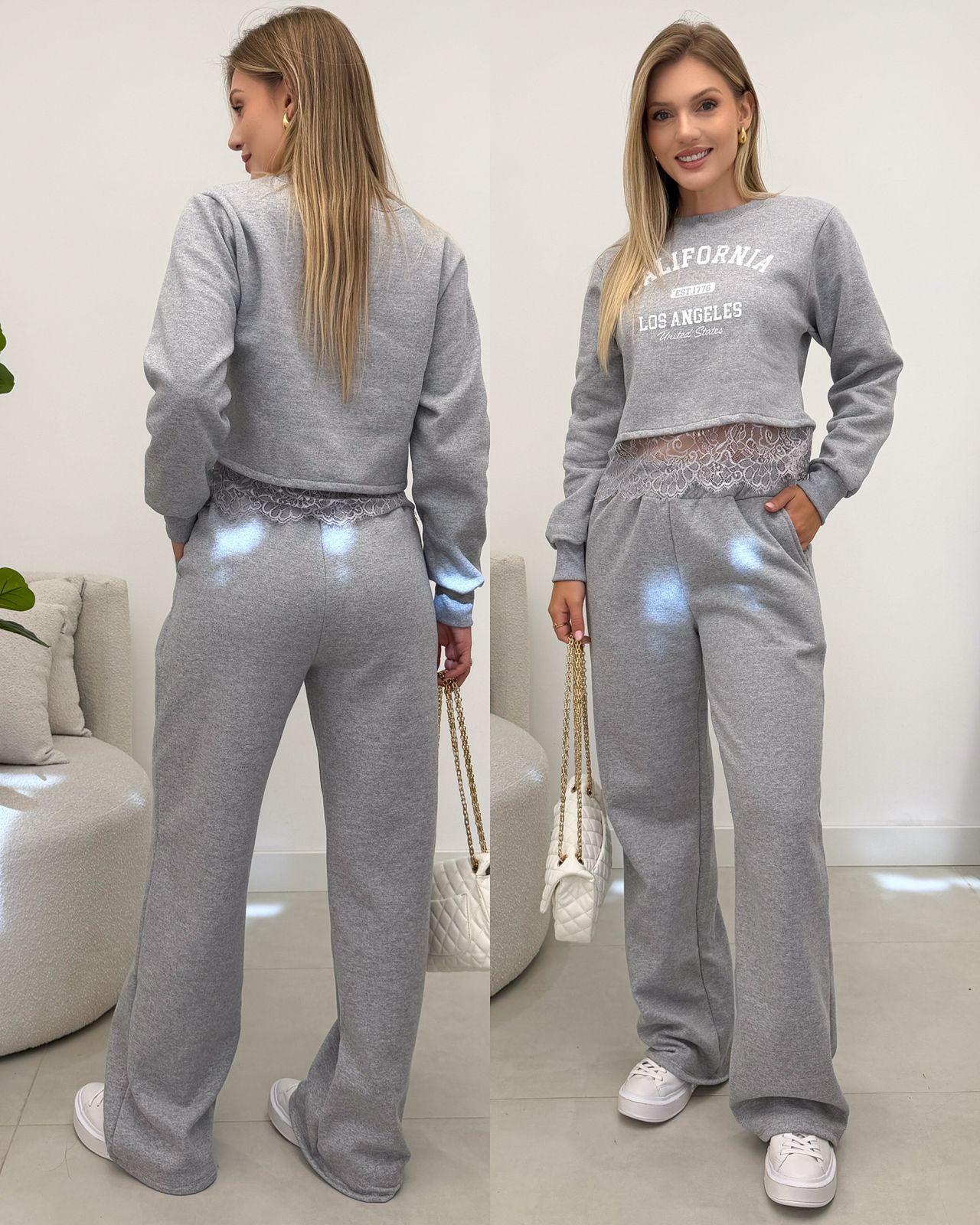 Conjunto Moletom Elaine Cinza 133270