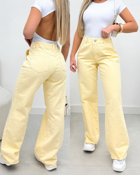 Calça Jeans Nexo Dafini Amarela 109925