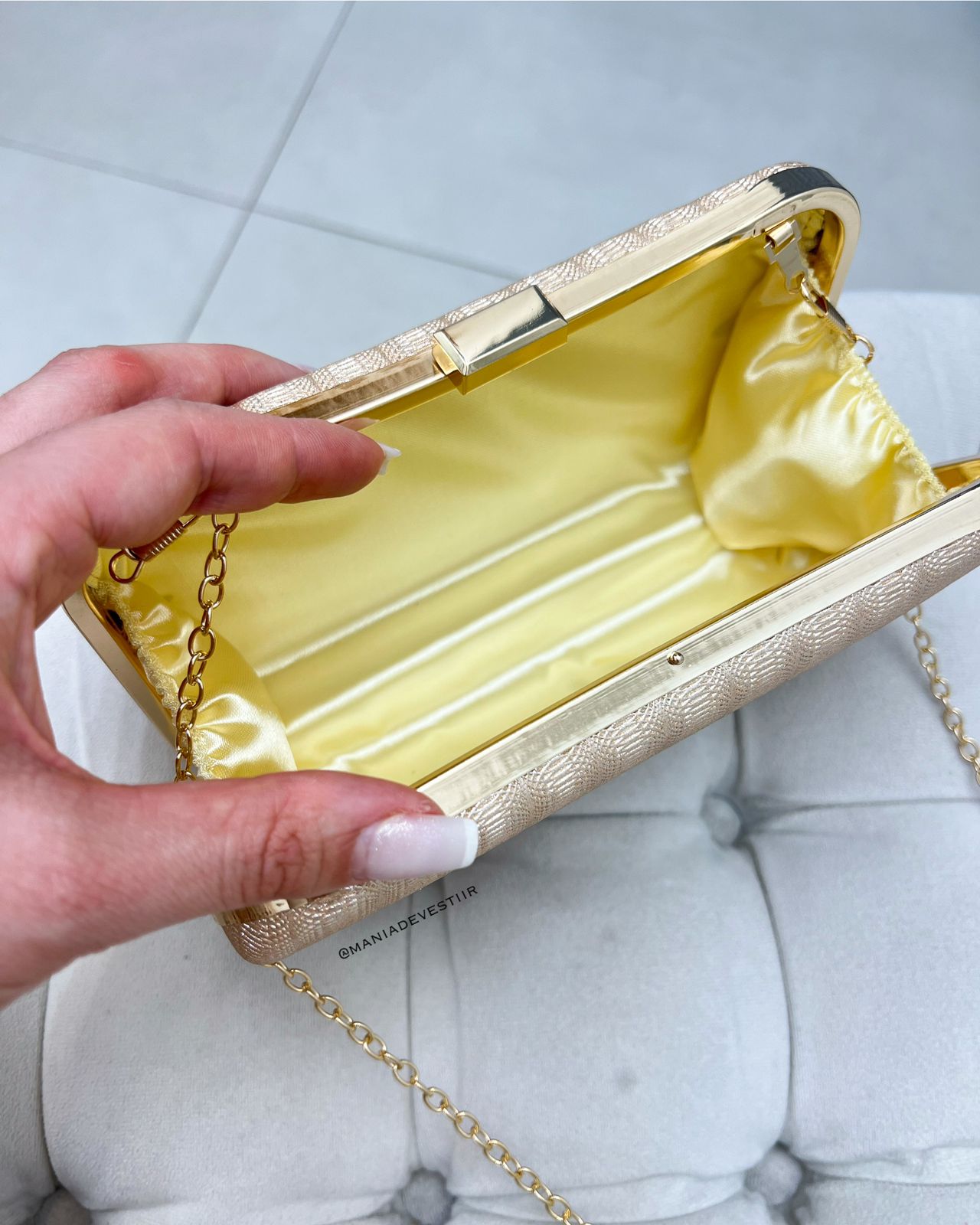 Bolsa Clutch Ágata Dourada 75259