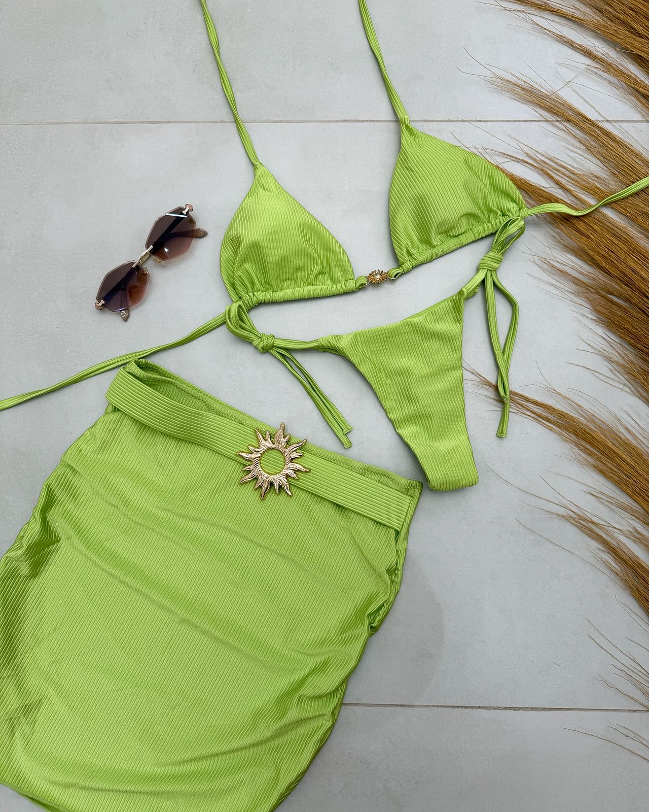 Biquíni 3 Peças Valeria Verde 124321