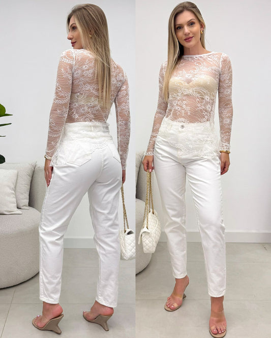 Blusa Renda Luisa Off 133419