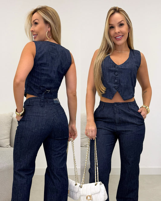 Colete Jeans Consciência Bruna 137836