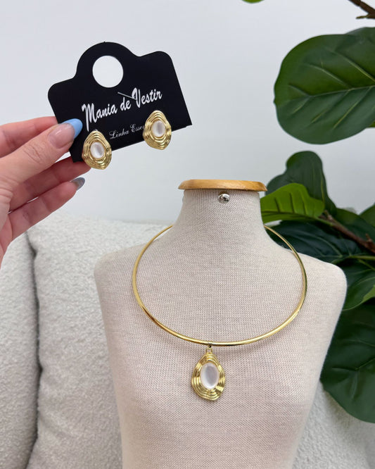 Conjunto Colar e Brinco Mania Essenza 124134