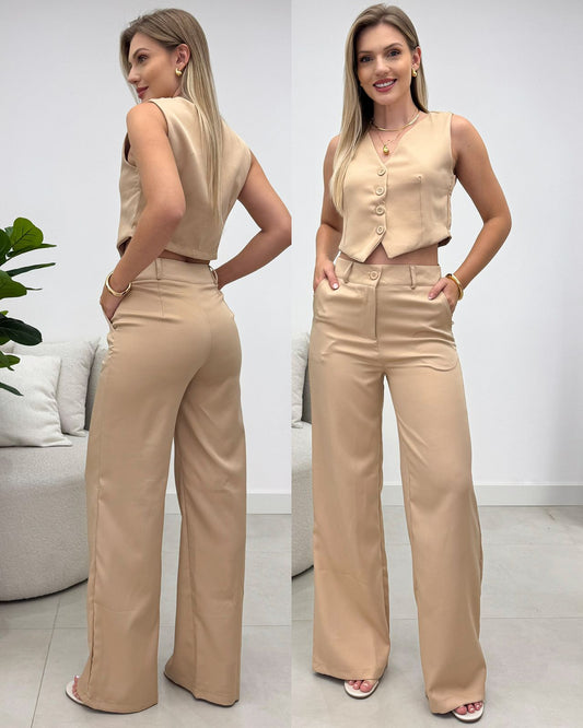 Conjunto Anabela Bege 133451